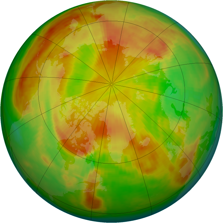 Arctic ozone map for 19 May 1984